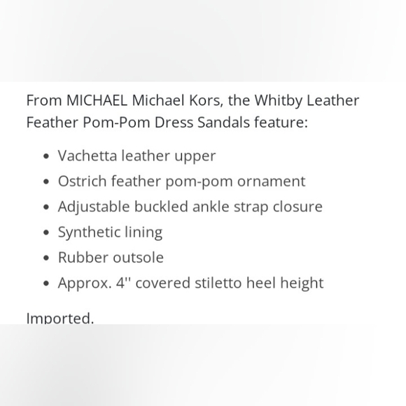 Michael Kors WHITBY FEATHER TRIM LEATHER SANDAL Optic White 7 NEW - Picture 10 of 16